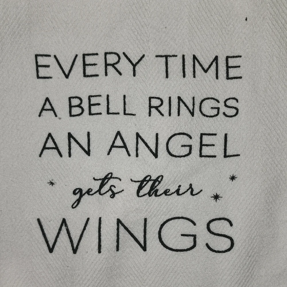 White Hand Towel with Inspirational Quote